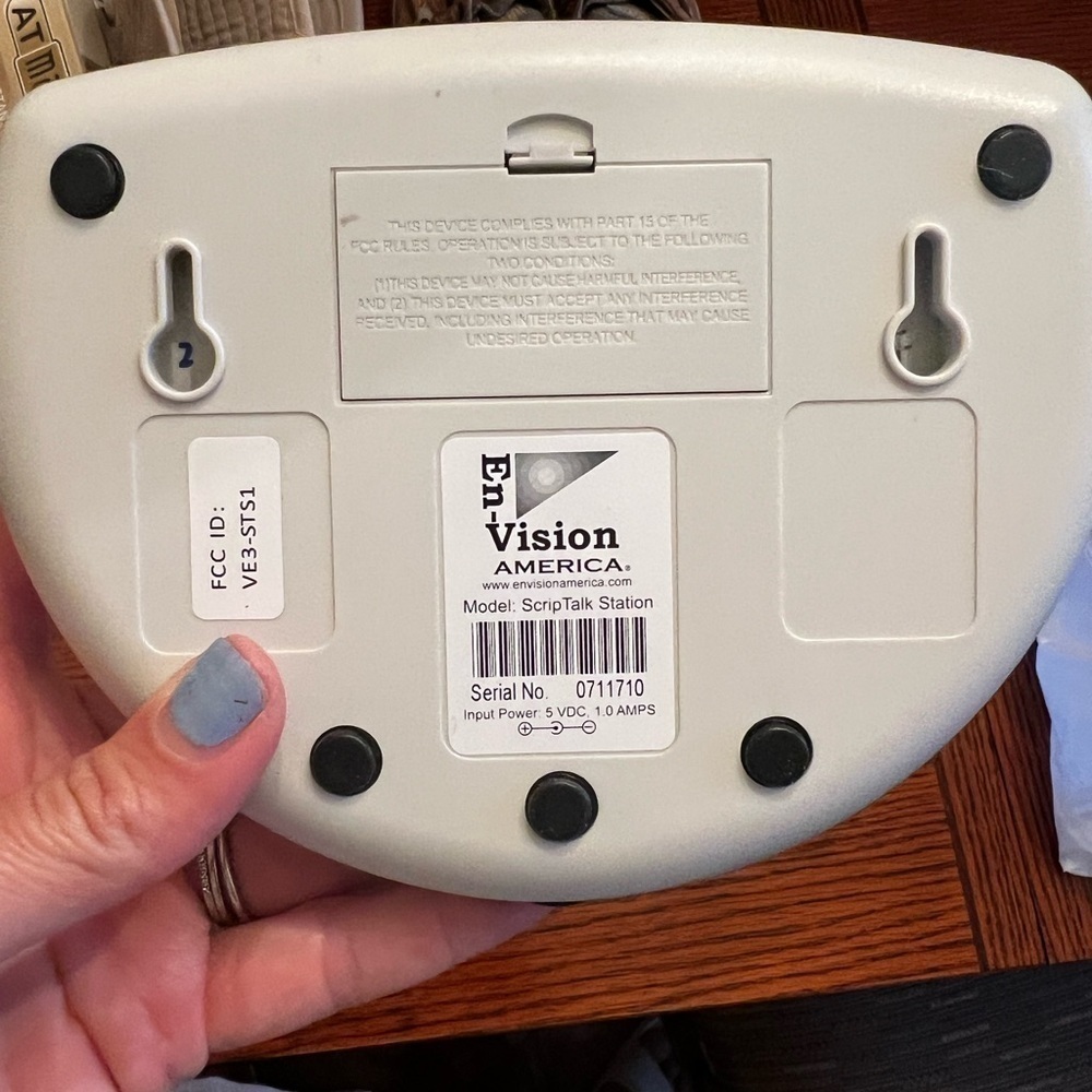 Scrip Talk audible prescription reading device script talk station
